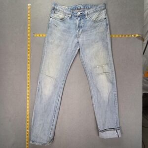 Levis 511 Jeans Mens Selvedge Light Blue Denim Slim Tapered Fits 30x32